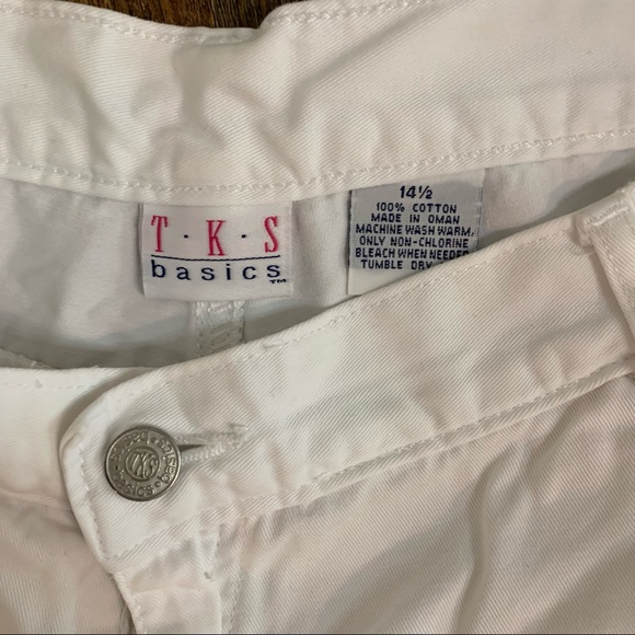 Vintage 80s 90s high waisted white jean shorts - Picture 4 of 7